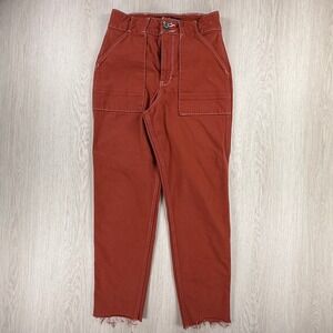 Utility Carpenter Pants Rust Red Contrast Stitch‎ Utility Pants 5R 27 Y2K